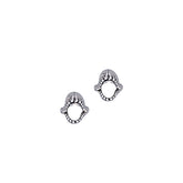 DiveSilver Shark Jaw Sterling Silver Post Earrings